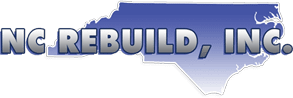 A blue and white logo of the state of north carolina.