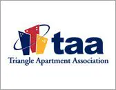 A triangle apartment association logo.